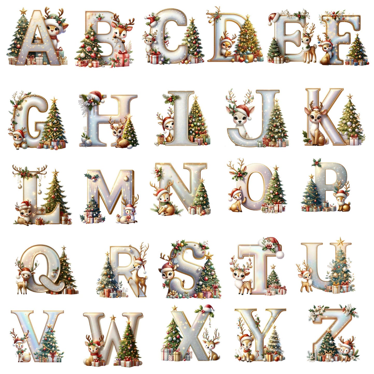 Personalized Reindeer Letter Ornament | Custom Initial A–Z Christmas Keepsake | Family Gift | Elegant Holiday Decor - product image 7