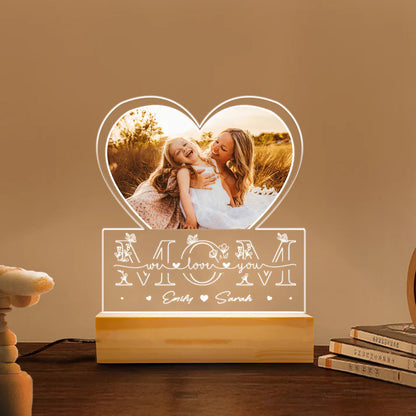 Mom Night Light with Personalized Name and Photo – Thoughtful Gift for Mother's Day, Birthday, or Holiday Celebration
