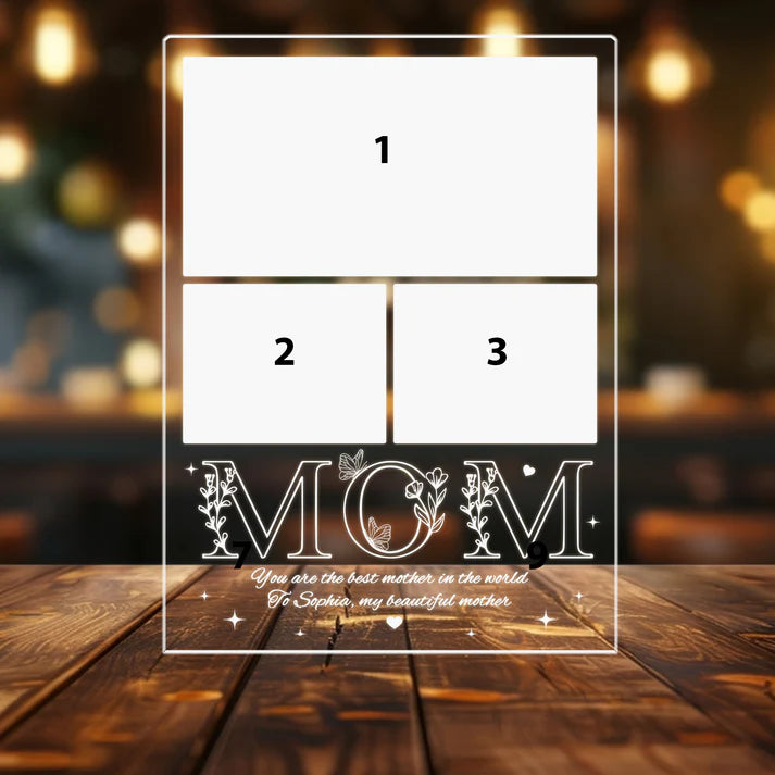 Custom Photo Mom Night Light – A Heartfelt Gift for the Best Mom from Daughter, Perfect for Mother’s Day, Birthday, or Christmas