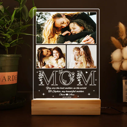 Custom Photo Mom Night Light – A Heartfelt Gift for the Best Mom from Daughter, Perfect for Mother’s Day, Birthday, or Christmas