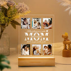 Personalized Mom Night Light With Photo, Custom Acrylic Frame Gift for Mother's Day or Birthday From Daughter or Son