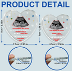 Custom Photo This Christmas I'll Be Snuggled Up Newborn Baby - Personalized Heart Shaped Glass Ornament