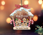 Family Ornament Personalized, Family Christmas Ornaments, Custom Gingerbread Ornament, Family Christmas Gifts, 4D Shake Ornament