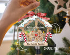 Family Ornament Personalized, Family Christmas Ornaments, Custom Gingerbread Ornament, Family Christmas Gifts, 4D Shake Ornament