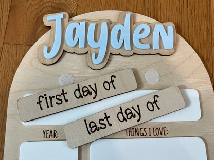 First Day of School Sign Personalized Interchangeable Names Back to school board Reusable White Board Dry Erase Back to School Sign - product image 6