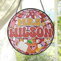 Custom Disco ball Stained Glass Suncatcher, Teacher Appreciation Gift From Student, Back To School, Teacher Gift, Window Hanging Classroom