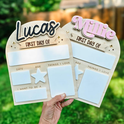 Personalized First Day of School Sign, Back to School Board, Reusable Back to School Sign, First Day of Preschool, Back to School Photo Prop - product image 19
