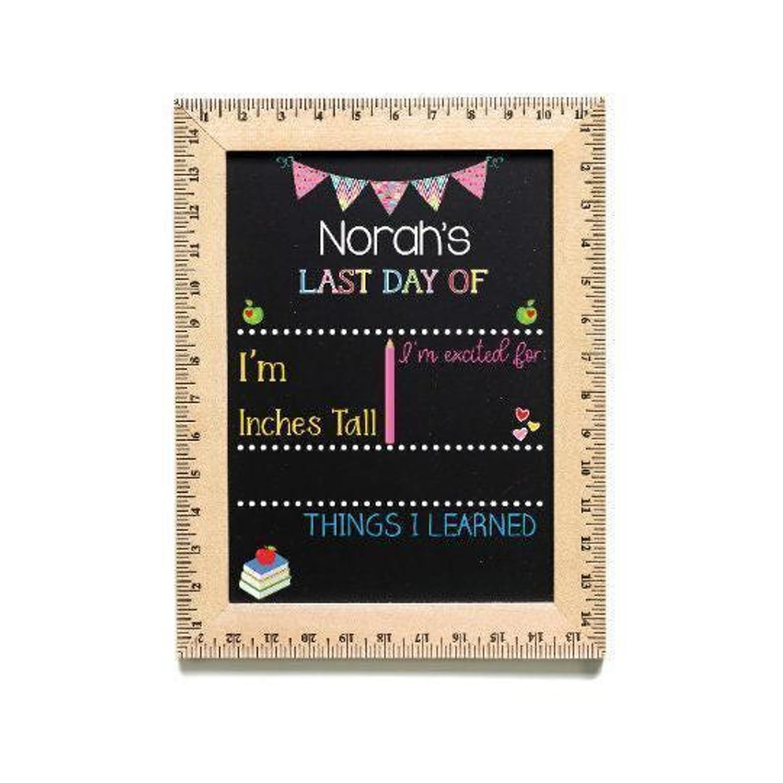 First Day of School Sign, First Day of Kindergarten, 1st Day of Preschool, Back to School Board, Reusable School Sign, Kids Chalkboard Prop - product image 8