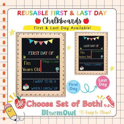 First Day of School Sign, First Day of Kindergarten, 1st Day of Preschool, Back to School Board, Reusable School Sign, Kids Chalkboard Prop - product image 9