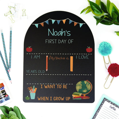First Day of School Sign, Back to School Chalkboard, Reusable 1st Day Board, Last Day, Kindergarten, First Grade, Preschool, Ruler, BloomOwl - product image 9
