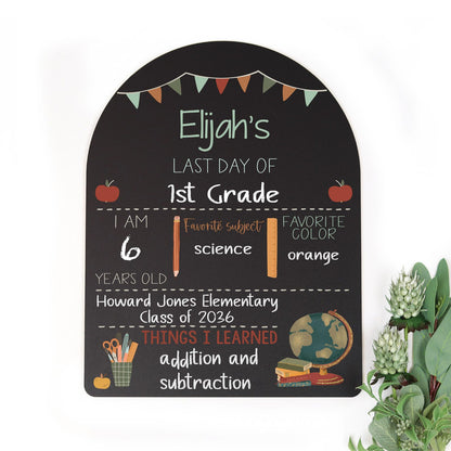 First Day of School Sign, Back to School Chalkboard, Reusable 1st Day Board, Last Day, Kindergarten, First Grade, Preschool, Ruler, BloomOwl - product image 10
