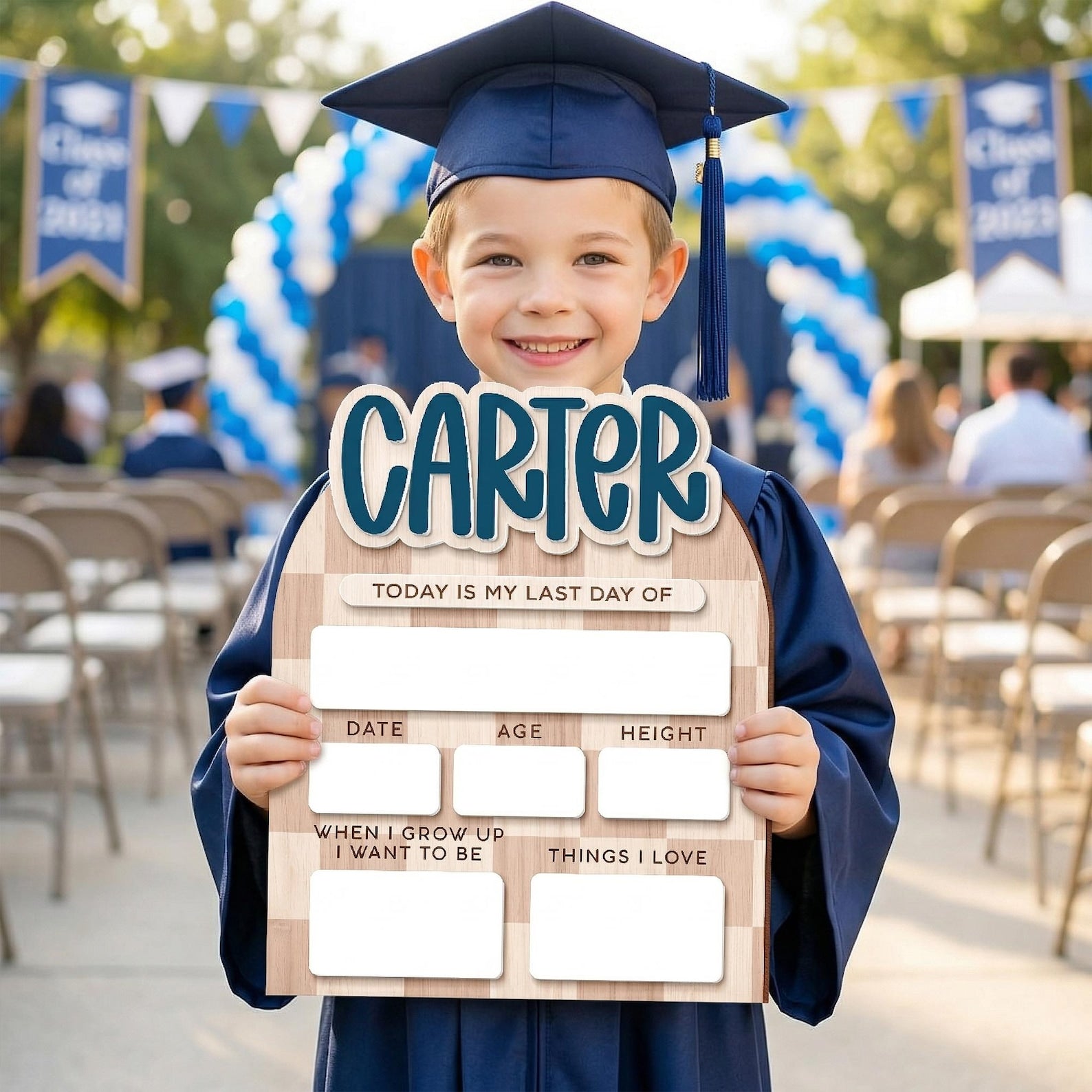 Custom First Day of School Sign, Back to School Board, Preschool Kindergarten 1st Day of School Sign, Last Day of School Keepsake - product image 2