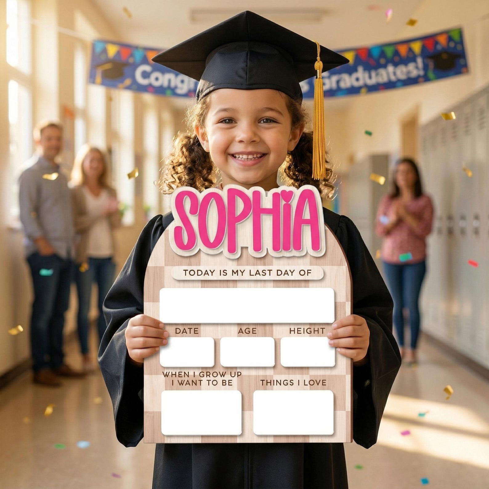 Custom First Day of School Sign, Back to School Board, Preschool Kindergarten 1st Day of School Sign, Last Day of School Keepsake - product image 3