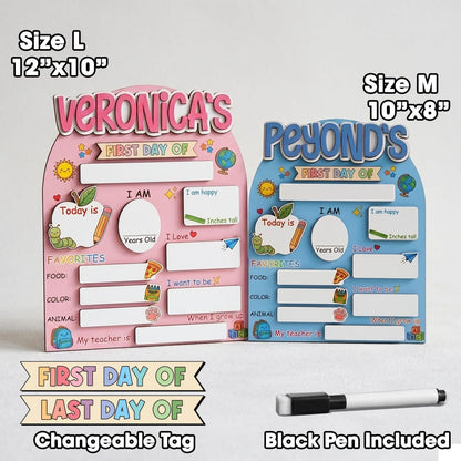 Custom First Day of School Sign,Preschool Back to School Board Kid Gift,Kindergarten 1st Day of School Photo Prop,Last Day School Name Sign - product image 8