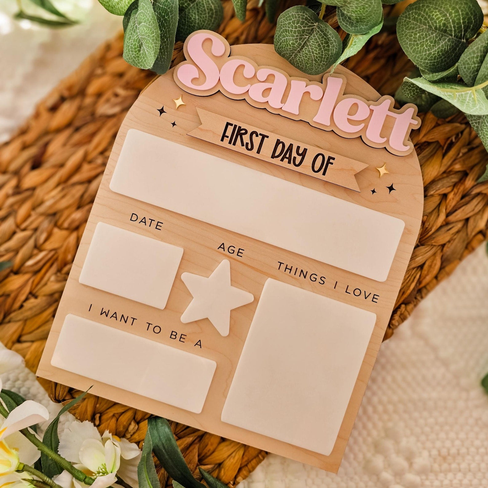 Personalized First Day of School Sign, Back to School Board, Reusable Back to School Sign, First Day of Preschool, Back to School Photo Prop - product image 6