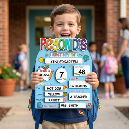 Custom First Day of School Sign,Preschool Back to School Board Kid Gift,Kindergarten 1st Day of School Photo Prop,Last Day School Name Sign - product image 11