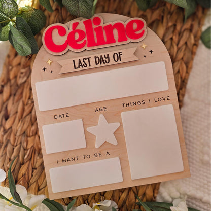 Personalized First Day of School Sign, Back to School Board, Reusable Back to School Sign, First Day of Preschool, Back to School Photo Prop - product image 17