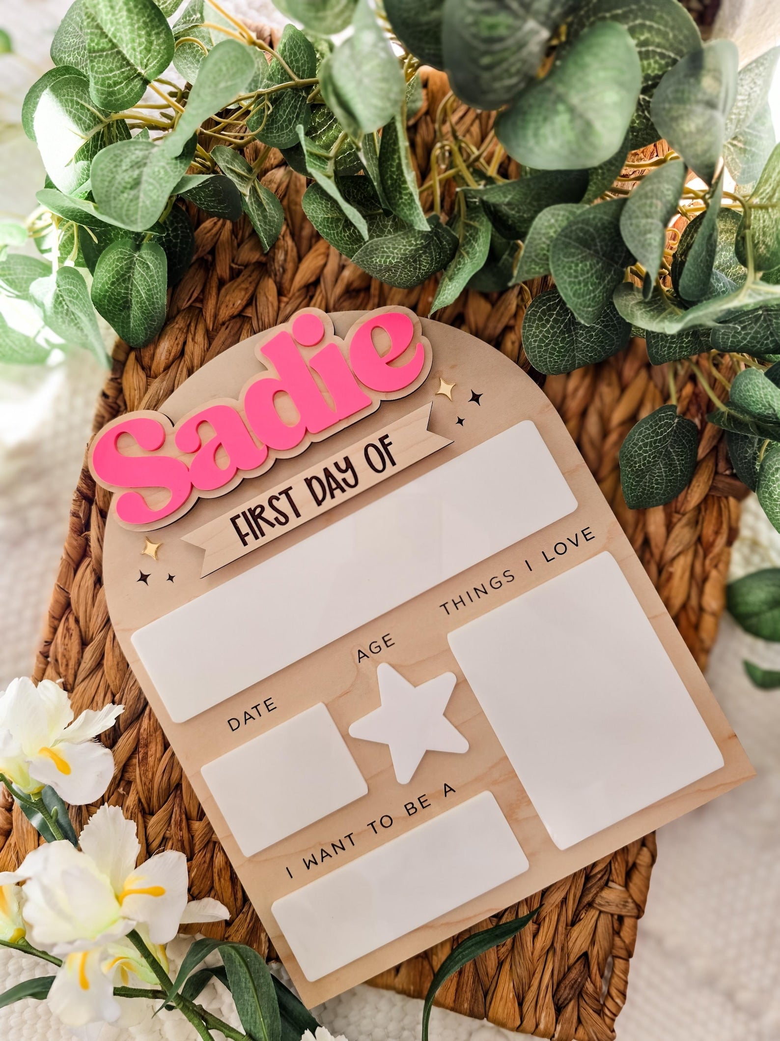 Personalized First Day of School Sign, Back to School Board, Reusable Back to School Sign, First Day of Preschool, Back to School Photo Prop - product image 5