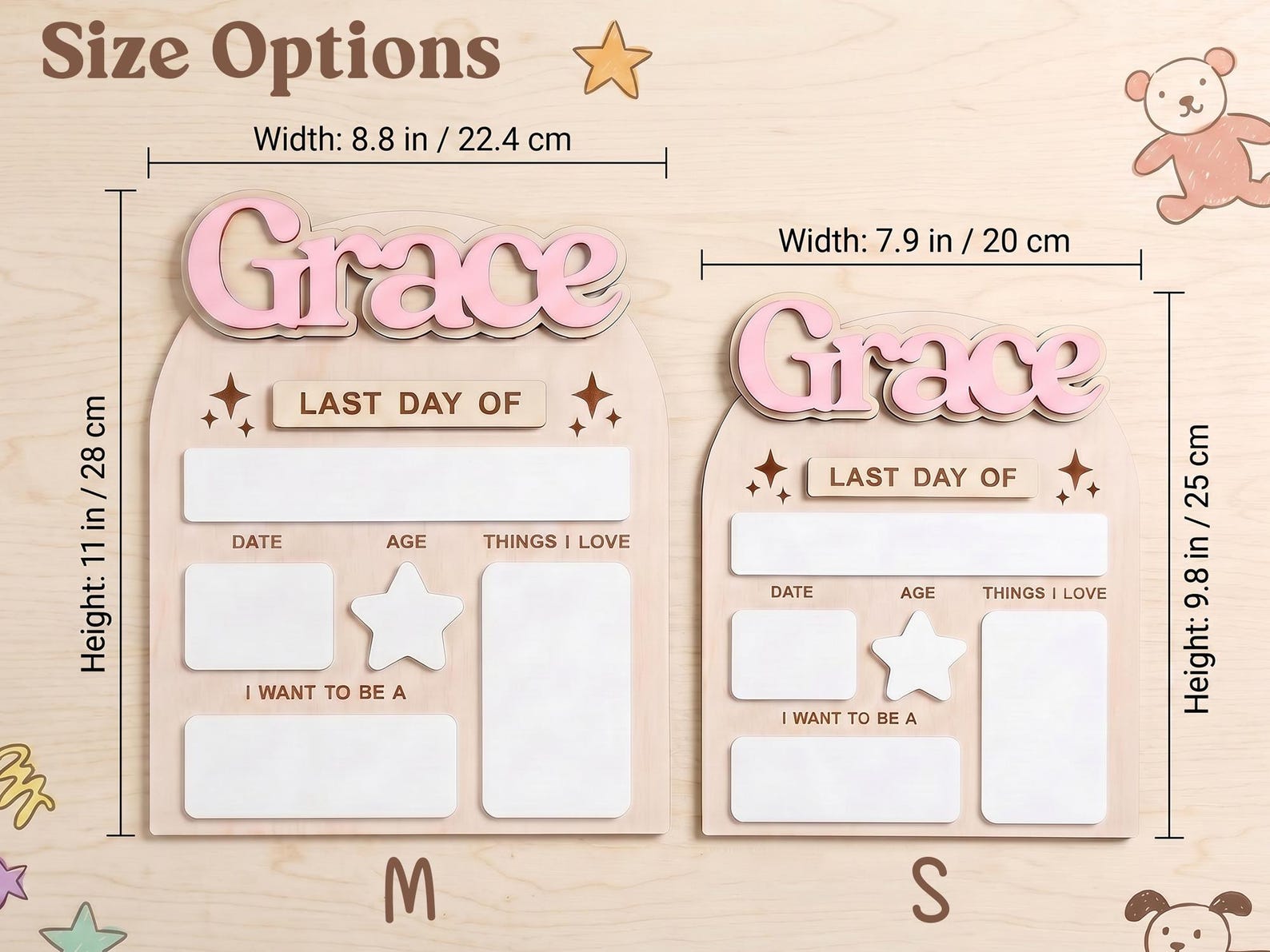 Custom First Day of School Board, Preschool and Kindergarten Photo Prop, Back to School Sign for Kids, Personalized First Day Name Keepsake - product image 5