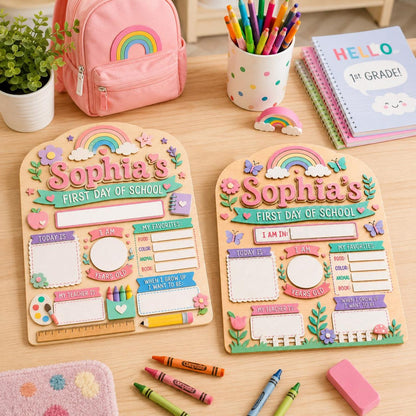 Personalized First Day of School Sign, Kids Photo Prop, Milestone Board, Back To school gift, New school gift - product image 5