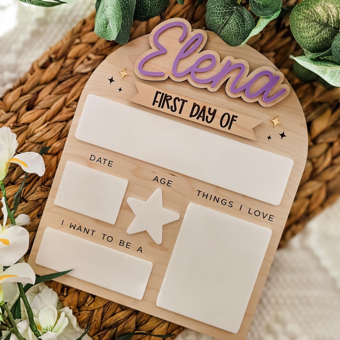 Personalized First Day of School Sign, Back to School Board, Reusable Back to School Sign, First Day of Preschool, Back to School Photo Prop - product image 9
