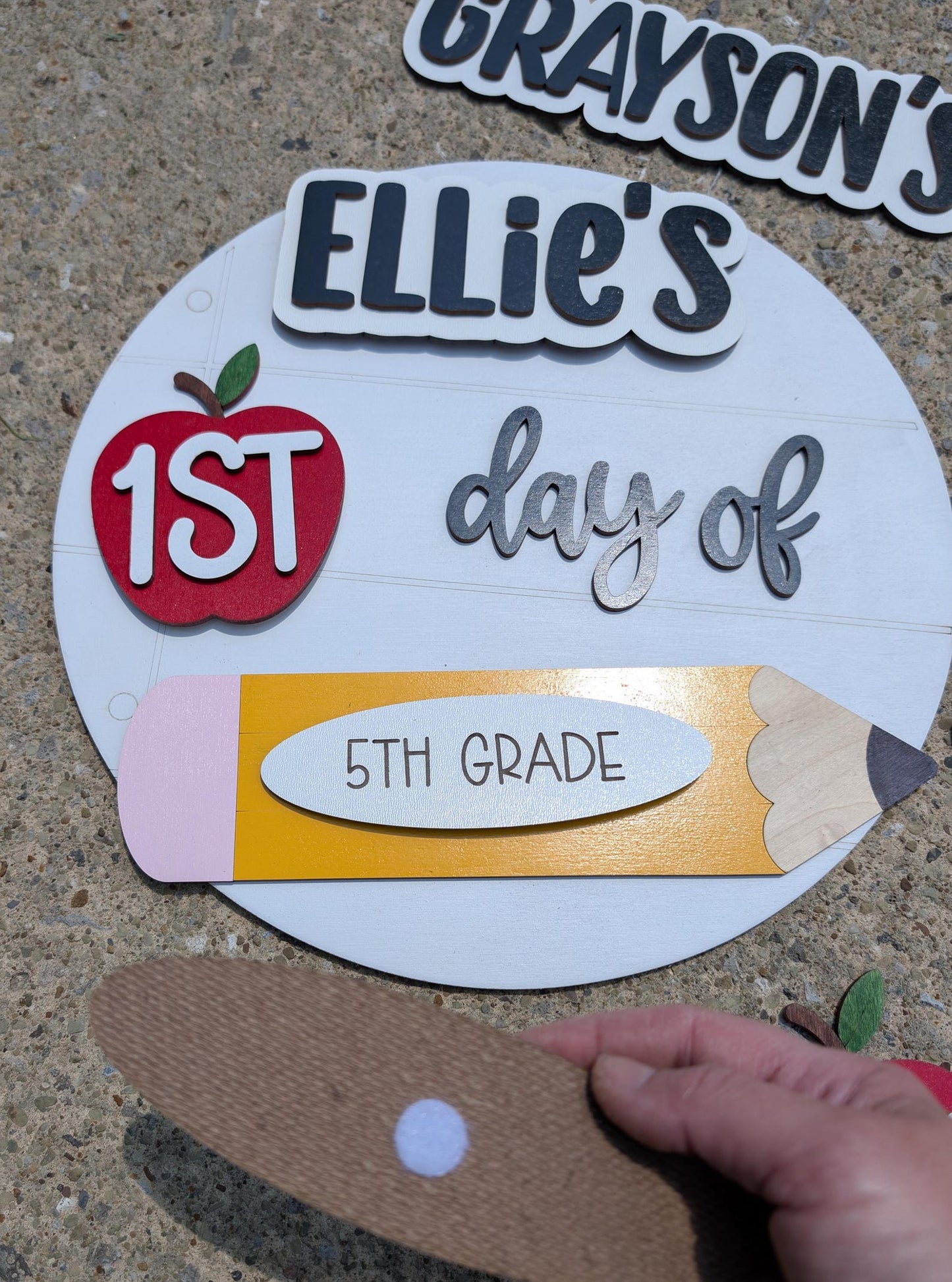 Interchangeable School Sign | First/Last/100th Day, All Grades (Personalized Name) - product image 5