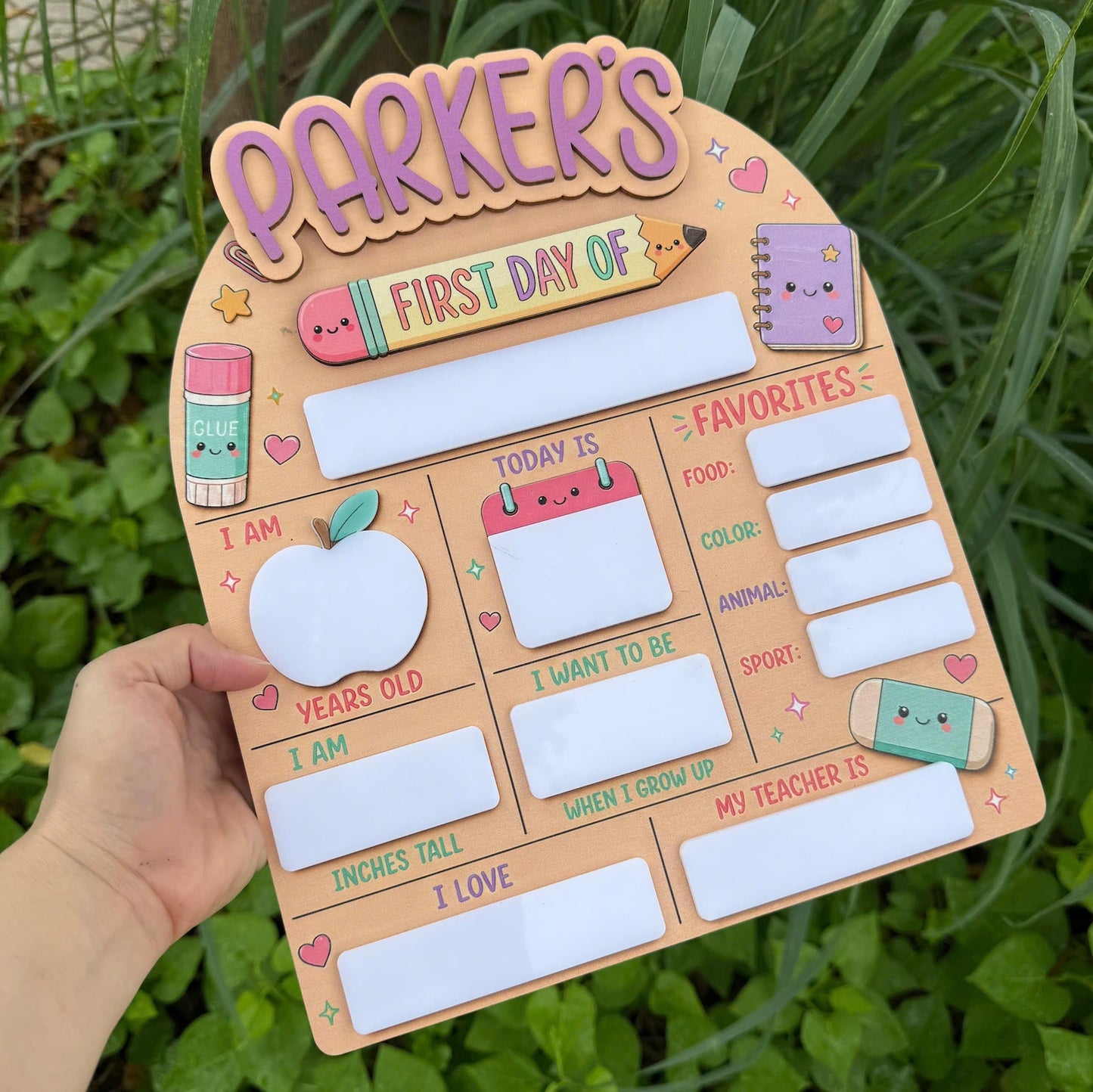 Customized First Day Of School Sign, First & Last Day of School Interchangeable Sign, Wooden 1st Day Of School Board Gift for Student - product image 6