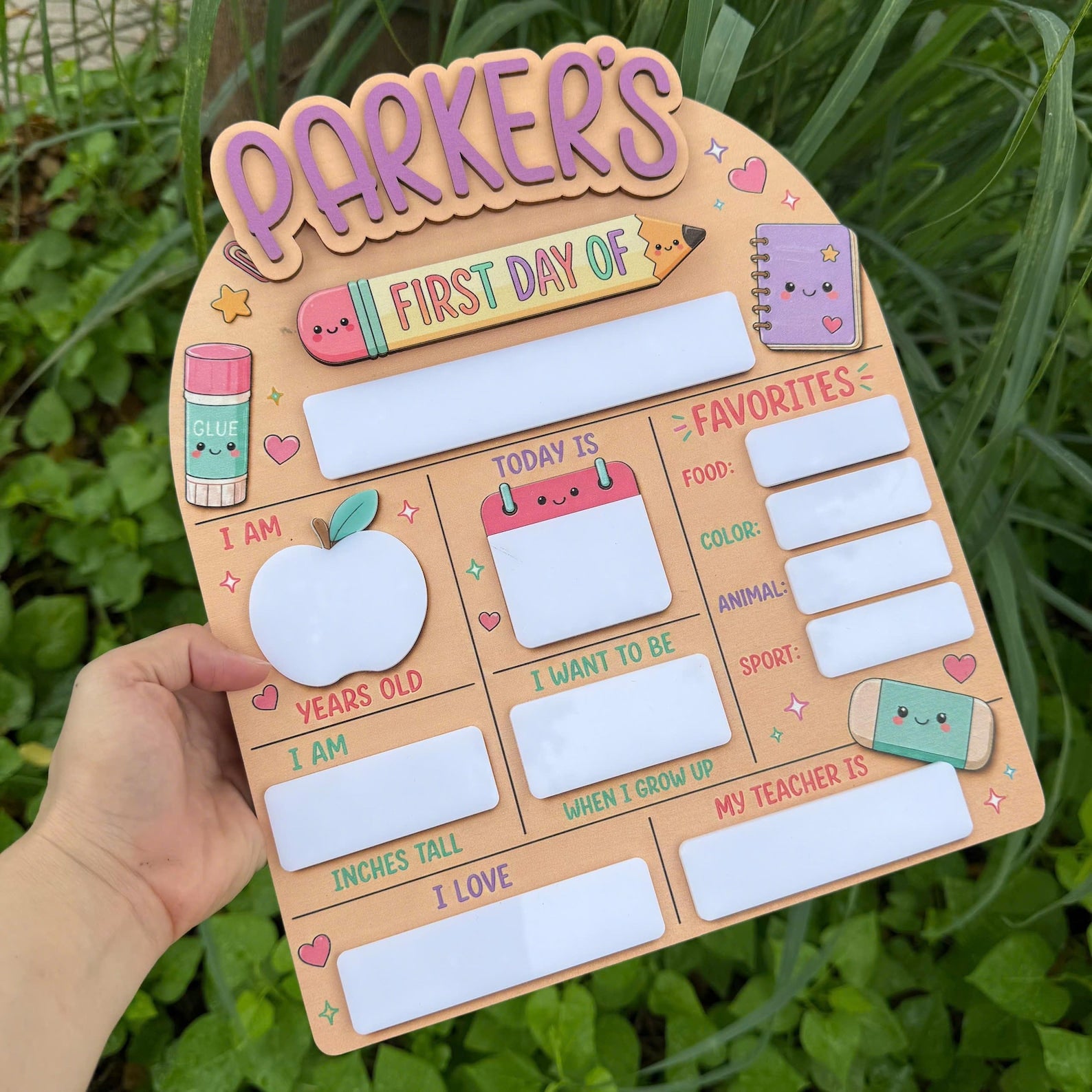 Customized First Day Of School Sign, First & Last Day of School Interchangeable Sign, Wooden 1st Day Of School Board Gift for Student - product image 6