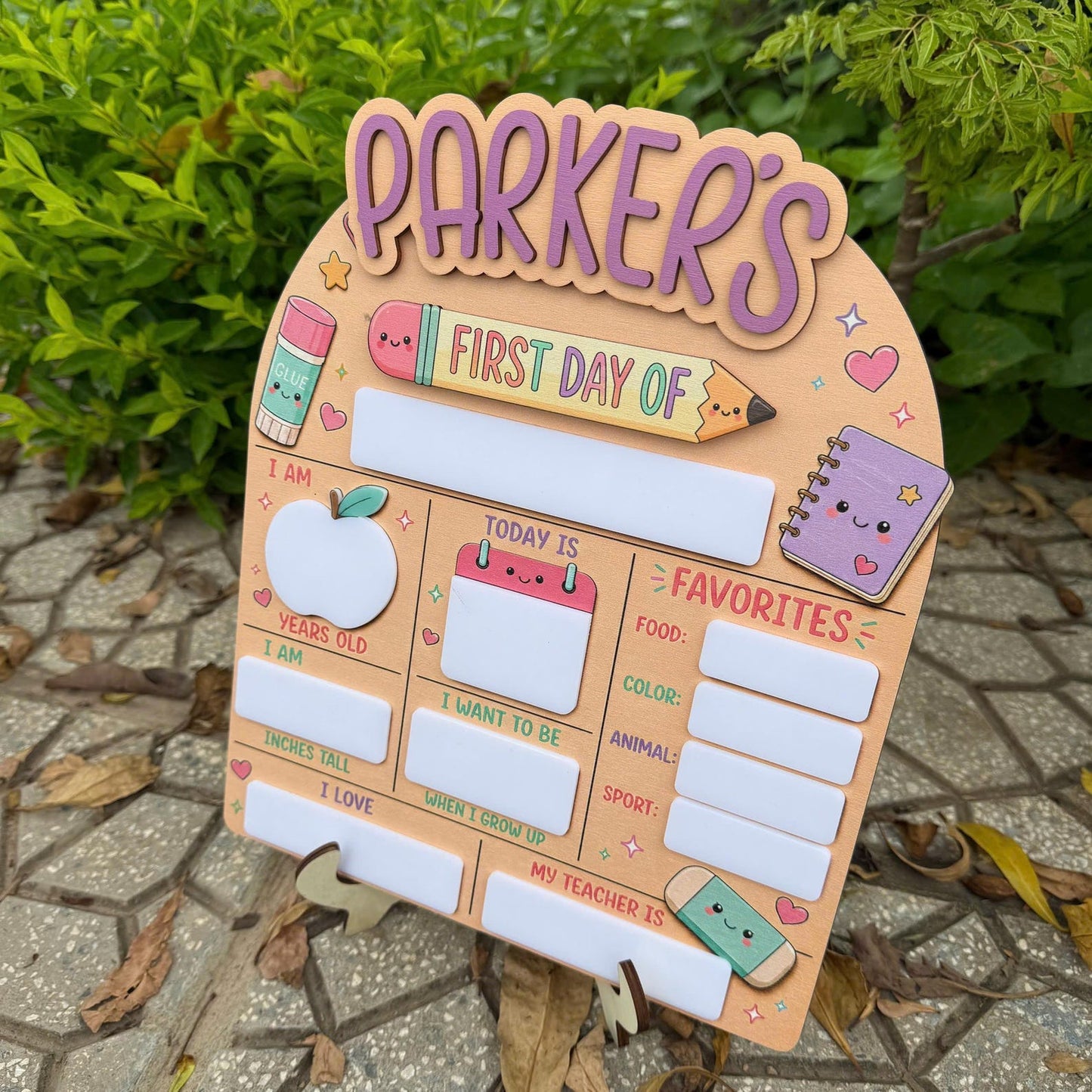 Customized First Day Of School Sign, First & Last Day of School Interchangeable Sign, Wooden 1st Day Of School Board Gift for Student - product image 8