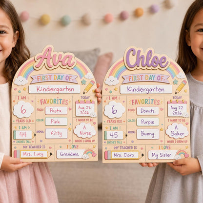 Personalized Wooden First Day Of School Sign, Reusable Photo Prop 1st Day Of School Board For Students - product image 4