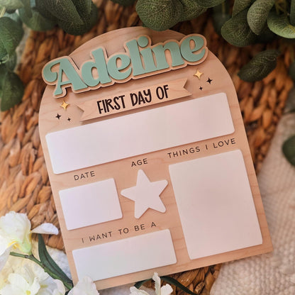 Personalized First Day of School Sign, Back to School Board, Reusable Back to School Sign, First Day of Preschool, Back to School Photo Prop - product image 4