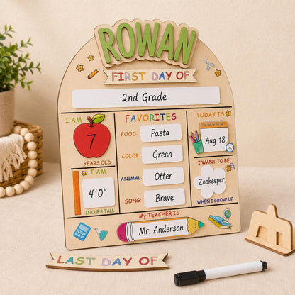 Custom First Day of School Sign, Wooden Back to School Board for Kids, Preschool Back to School Board Kid Gift, Last Day of School - product image 4