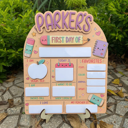Customized First Day Of School Sign, First & Last Day of School Interchangeable Sign, Wooden 1st Day Of School Board Gift for Student - product image 5