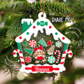 Personalized Gingerbread House Kids Ornament Custom First Christmas Kids Ornament, Shake Kids Name Ornament