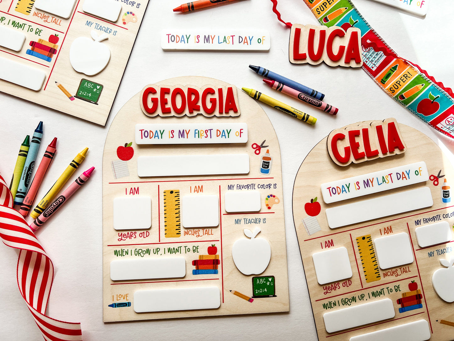 Back to School Arched Board, First Day of School Sign, Last Day of School Sign, Back to School for Teachers, Personalized Sign for School - product image 4