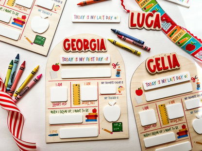 Back to School Arched Board, First Day of School Sign, Last Day of School Sign, Back to School for Teachers, Personalized Sign for School - product image 4