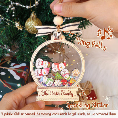 Personalized Snowman Family Christmas Ornament: Custom Acrylic Decor - product image 6