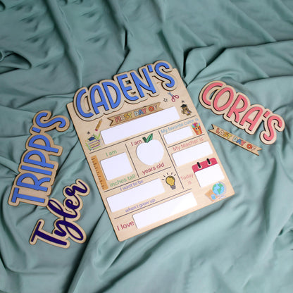 Customizable First and Last Day of School Sign Board, Dry Erase Name Board - product image 6