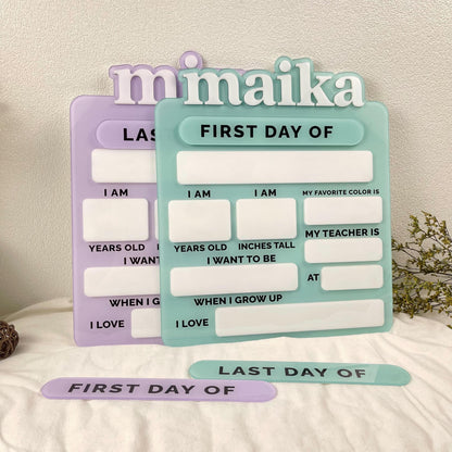 Acrylic First Day of School Sign, Personalized School Sign, Back to Schoo, Photo Prop, Custom First & Last Day School Board, Milestone Sign - product image 4