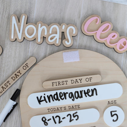 Personalized Interchangeable First & Last Day of School Sign | Custom Wood Photo Prop - product image 7