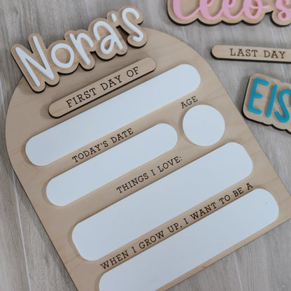 Personalized Interchangeable First & Last Day of School Sign | Custom Wood Photo Prop - product image 9