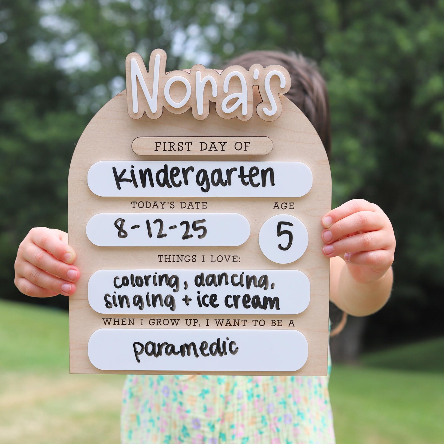 Personalized Interchangeable First & Last Day of School Sign | Custom Wood Photo Prop - product image 2
