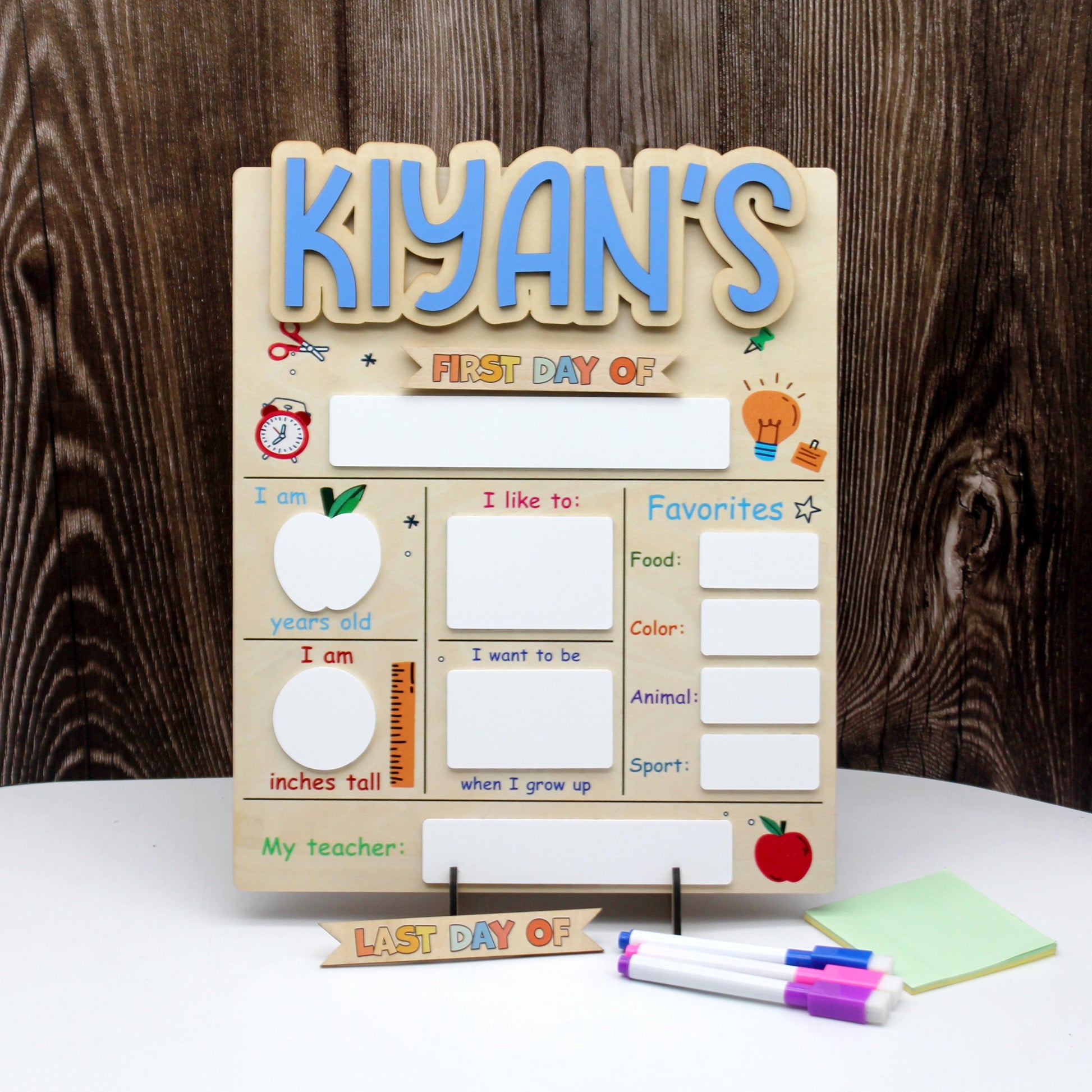 Personalized First Day of School Board | Dry Erase Sign - product image 4