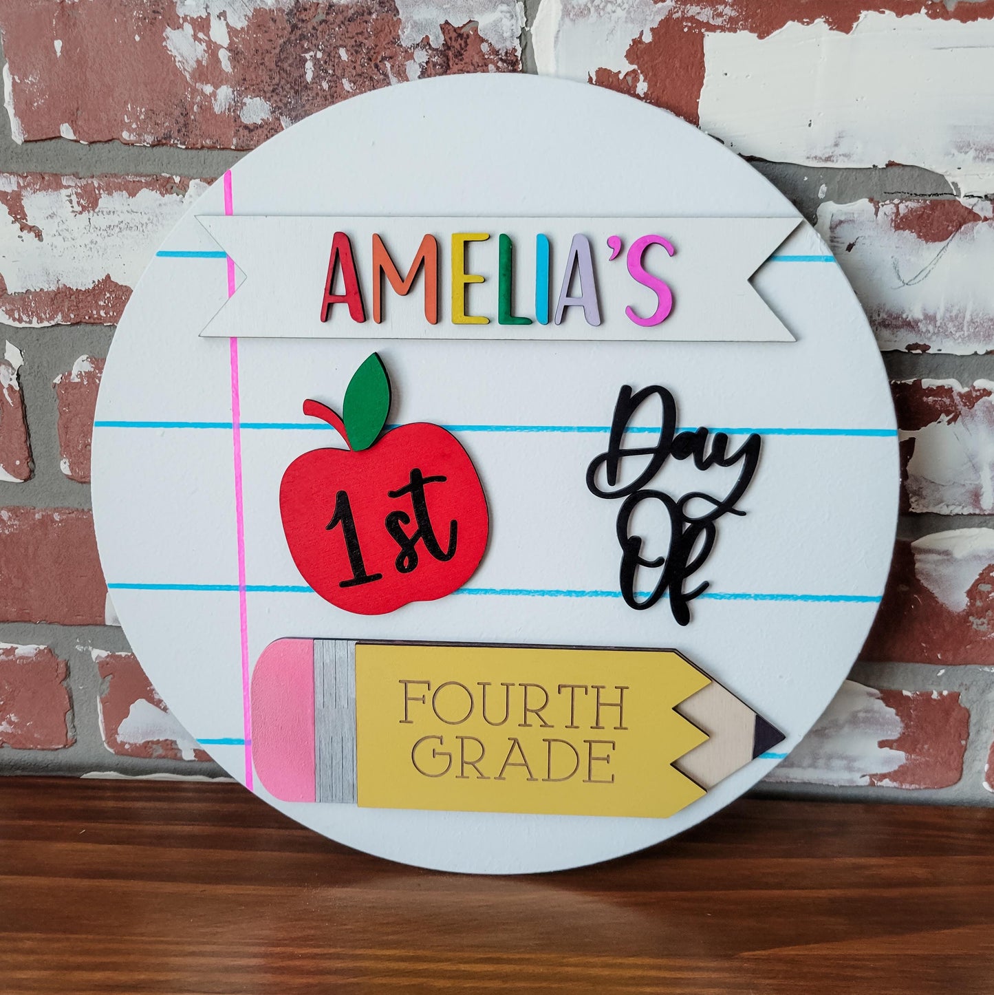 Personalized Back to School Sign, Interchangeable Back to School Sign, First Day of School Photo Prop - product image 3