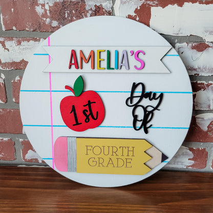 Personalized Back to School Sign, Interchangeable Back to School Sign, First Day of School Photo Prop - product image 3