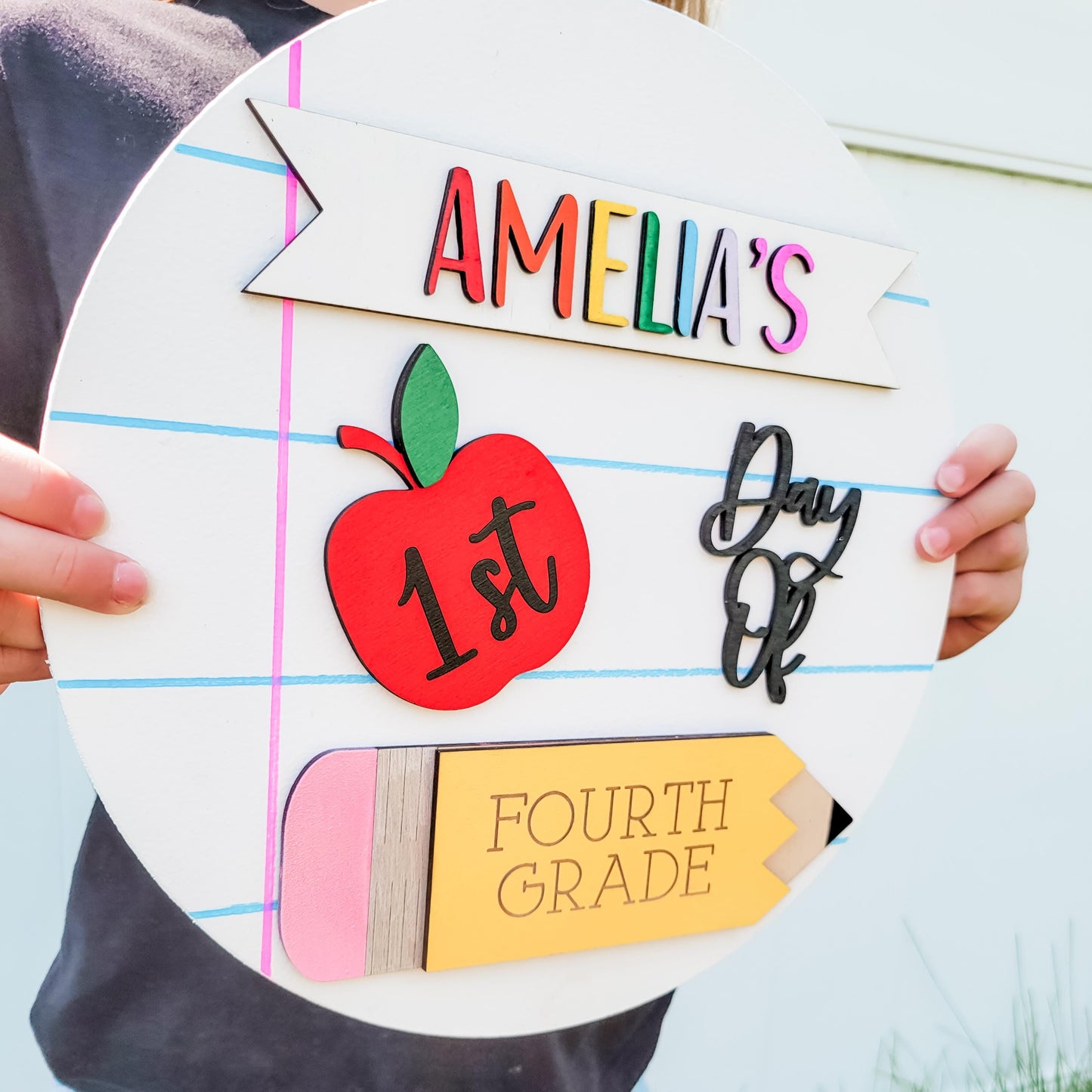 Personalized Back to School Sign, Interchangeable Back to School Sign, First Day of School Photo Prop - product image 9