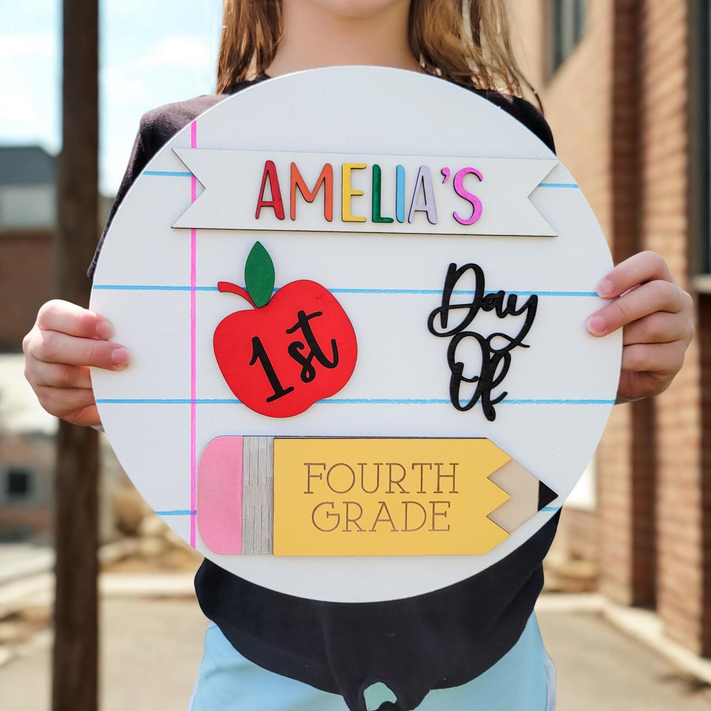 Personalized Back to School Sign, Interchangeable Back to School Sign, First Day of School Photo Prop - product image 5