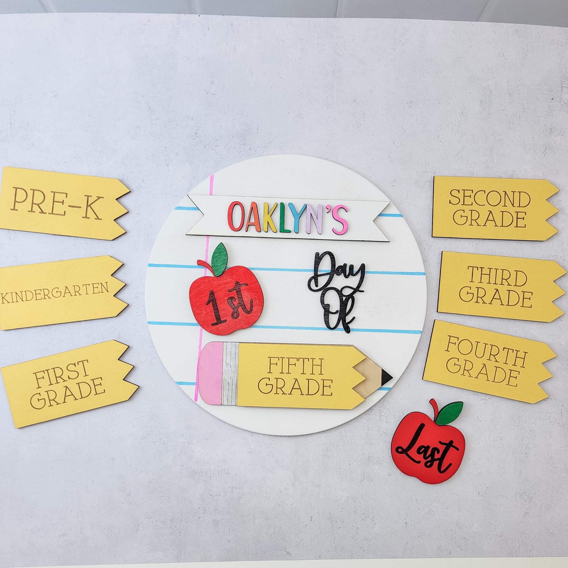 Personalized Back to School Sign, Interchangeable Back to School Sign, First Day of School Photo Prop - product image 4