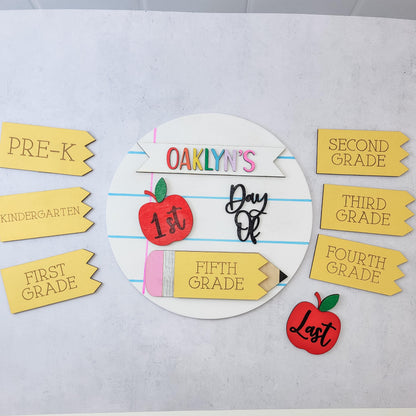 Personalized Back to School Sign, Interchangeable Back to School Sign, First Day of School Photo Prop - product image 4