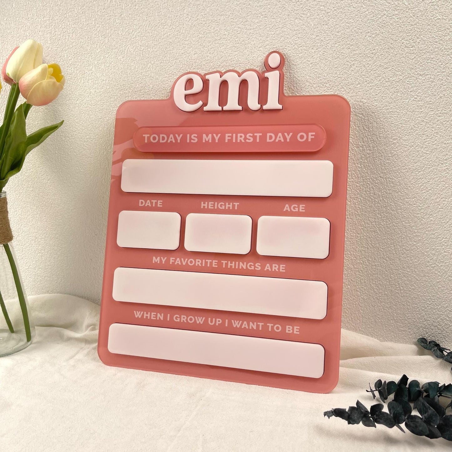 Acrylic First Day of School Sign, Personalized School Sign, Back to Schoo, Photo Prop, Custom First & Last Day School Board, Milestone Sign - product image 5